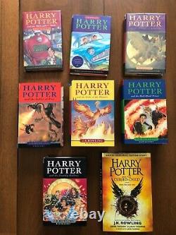 Harry Potter UK Edition First Edition First Printing 1/1 Complete Set
