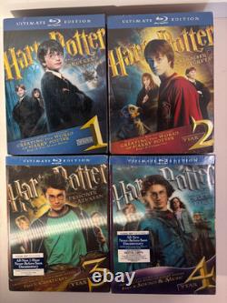 Harry Potter Ultimate Edition Blu-ray Movie Lot Years 1-4 Complete RARE OOP NEW