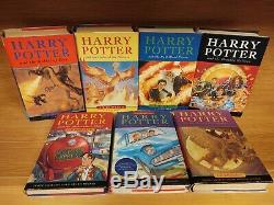 Harry Potter hardback books complete set 4 1st edition Bloomsbury J K Rowling