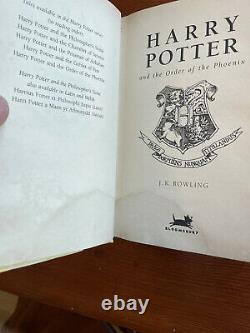 Harry Potter series complete set UK Bloomsbury, 15th printing, 1st Ed. (HC, DJ)