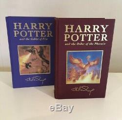 J. K. ROWLING AUTOGRAPHED 7x SIGNED HARRY POTTER Deluxe UK Complete Set