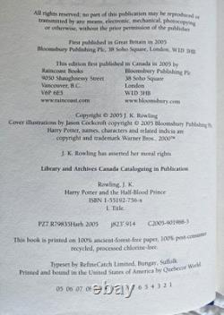 J K Rowling Harry Potter Complete HC Set Book 1-7+ Bloomsbury/Raincoast Lot of 9