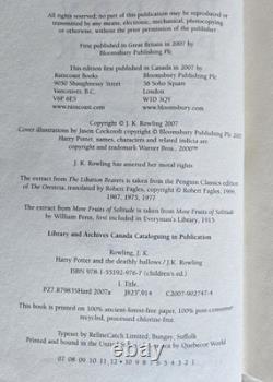 J K Rowling Harry Potter Complete HC Set Book 1-7+ Bloomsbury/Raincoast Lot of 9