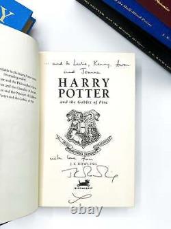 J K Rowling / Harry Potter Series Complete Set of Deluxe Editions Signed 2007