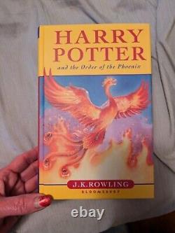 J K Rowling Signed Harry Potter and The Order of the Phoenix UK 1st edition HB