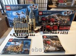 LEGO Harry Potter Great Hall (75954) & Hogwarts Express (75955)-100% Complete