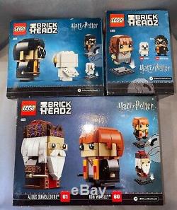 Lego Brickheadz Harry Potter Hermione Ron Dumbledore Complete Set