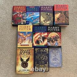 Lot 10 Harry Potter Fantastic Beasts HC Books Complete Set Bloomsbury Raincoast