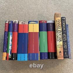 Lot 10 Harry Potter Fantastic Beasts HC Books Complete Set Bloomsbury Raincoast