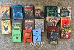 Lot 18 HARRY POTTER Books J. K. Rowling Complete Set 1-8 & 10 Extras HB Quidditch