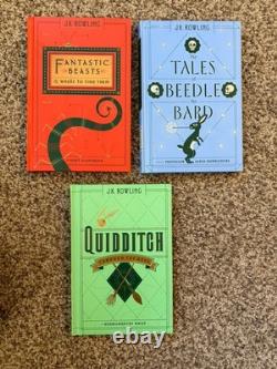 Lot 18 HARRY POTTER Books J. K. Rowling Complete Set 1-8 & 10 Extras HB Quidditch