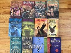 Lot of 13 HARRY POTTER Books Complete Series (1-7) by JK Rowling HC/DJ + 6 BONUS