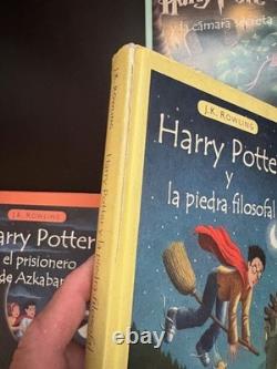 Lot of 4 Harry Potter en español (in Spanish) Yrs. 1,2,3,6 mix HC/PB/VG to FINE