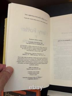 Lot of 4 Harry Potter en español (in Spanish) Yrs. 1,2,3,6 mix HC/PB/VG to FINE