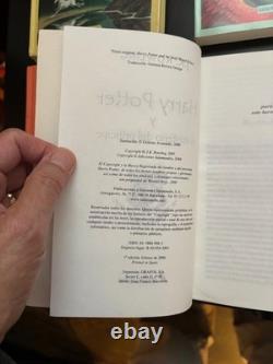 Lot of 4 Harry Potter en español (in Spanish) Yrs. 1,2,3,6 mix HC/PB/VG to FINE