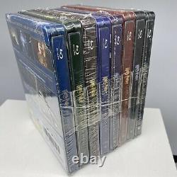 NEW All 8 HARRY POTTER Complete EMBOSSED Steelbook Collection 16-disc Blu-ray