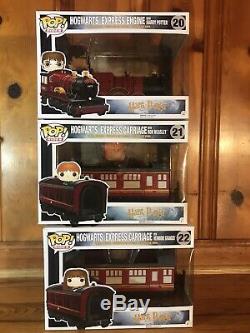 NEW Funko Pop Rides! Harry Potter Hogwarts Express Train Complete 3pc Set (RARE)
