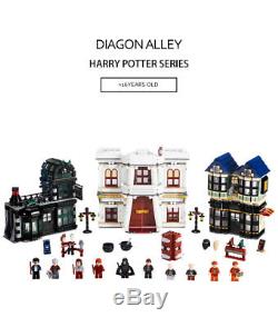 New 100% Complete HARRY POTTER Diagon Alley Building Toy Brick Set 10217 Toys NR