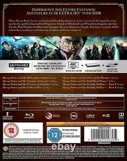 New 16 Disc Harry Potter Complete 8 Film Collection 4k Ultra Hd + Blurays Boxset