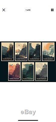 OLLY MOSS LIMITED EDITION HARRY POTTER PRINTS Complete Collection of 7, #1489