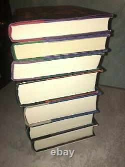Original Complete HARRY POTTER HARDCOVER Book Set #1 7 JK Rowling 1st ed HCDJ