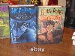 Original Complete Set Of 7 Harry Potter First Edition Hard Cover Vintage Books