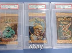PSA 8 COMPLETE SET Harry Potter TCG Chamber Of Secrets Set Booster Pack WOTC