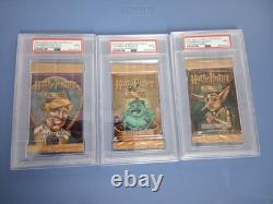 PSA 9 COMPLETE SET Harry Potter TCG Chamber Of Secrets Set Booster Pack WOTC