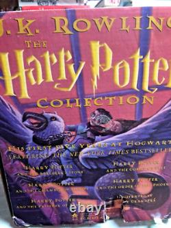 RARE SET! THE HARRY POTTER COLLECTION BOX SET 1 to 5 By J. K. Rowling, FINE HCDJ