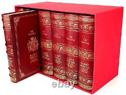 ROWLING- HARRY POTTER 7 book boxed, complete set, leather rebound