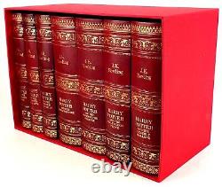 ROWLING- HARRY POTTER 7 book boxed, complete set, leather rebound