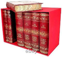 ROWLING- HARRY POTTER 7 book boxed, complete set, leather rebound