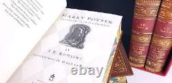 ROWLING- HARRY POTTER 7 book boxed, complete set, leather rebound