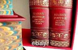 ROWLING- HARRY POTTER 7 book boxed, complete set, leather rebound