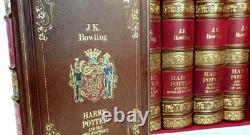ROWLING- HARRY POTTER 7 book boxed, complete set, leather rebound, UK version