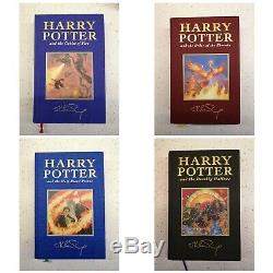 Rare 1st/1st Harry Potter Deluxe Edition UK Bloomsbury Complete Set First Prints