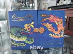 Rare Harry Potter Complete Box Set Blue Hardback Books 1-7