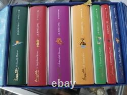 Rare Harry Potter Complete Box Set Blue Hardback Books 1-7