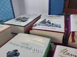 Rare Harry Potter Complete Box Set Blue Hardback Books 1-7