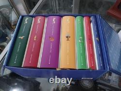Rare Harry Potter Complete Box Set Blue Hardback Books 1-7