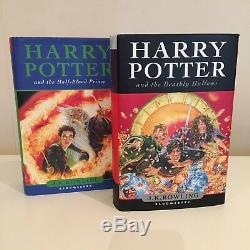 Rare Low Print Harry Potter Complete UK First Edition Hardcover Book Set