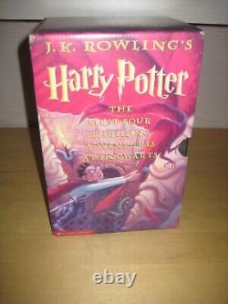 Scholastic 1st Print Harry Potter Complete Hardcover Boxed Book Set 1-4