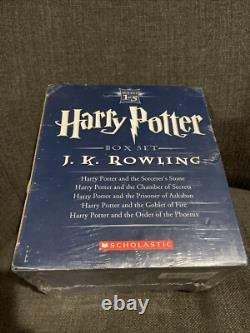 Scholastic Harry Potter Box Set Books 1-5 By J. K. Rowling Brand New Sealed Vtg