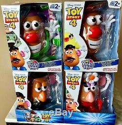 Toy Story 4 Mr. Potato Head COMPLETE 4 FIGURE COLLECTION withSTORE DISPLAYS Disney