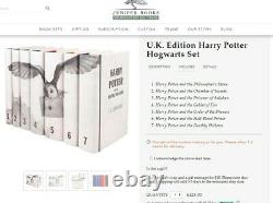 U. K. Collector's Edition Harry Potter Hogwarts Complete Set Bloomsbury