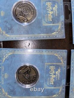 Universal Studios Harry Potter Hogsmeade Spell Marker Map + 11 Coins COMPLETE