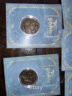 Universal Studios Harry Potter Hogsmeade Spell Marker Map + 11 Coins COMPLETE