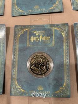 Universal Studios Harry Potter Spell Markers 11 Coins & Hogsmeade Map COMPLETE
