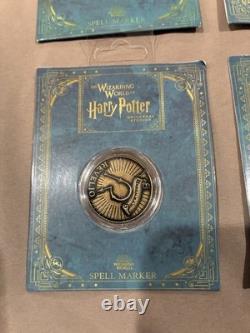 Universal Studios Harry Potter Spell Markers 11 Coins & Hogsmeade Map COMPLETE