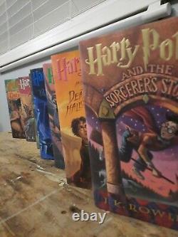 VG COMPLETE Set of All First Editions Harry Potter J K Rowling